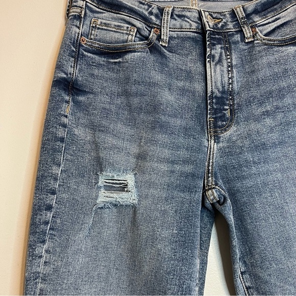 NEW Old Navy Womens High Rise Straight Ankle Jeans Distressed Stretch Sz 10 Long - Picture 5 of 11